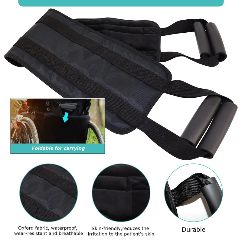 [Australia] - [LOSCHEN] 80cm Transfer Belt for Patient,Padded Bed Transfer Nursing Sling for Disabled, Elderly, Seniors, Injured-Safely Move from Car, Wheelchair, Bed(Black) 