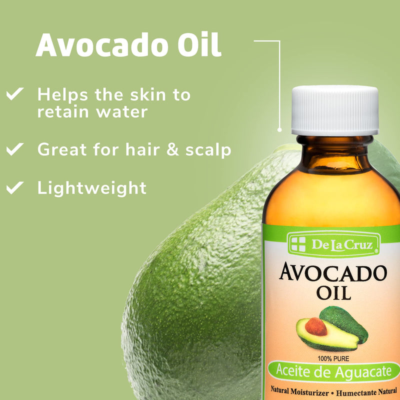 [Australia] - De La Cruz Avocado Oil, Pure Olive Oil and Grapeseed Oil Bundle - 100% Expeller Pressed Pure and Natural Oils for Hair and Body - Lightweight Body Oil Collection for Dry Skin 