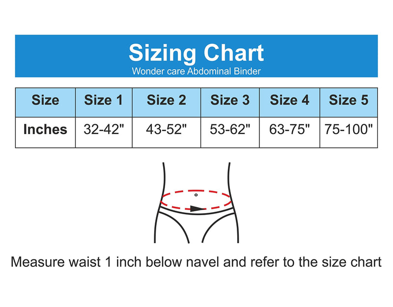 [Australia] - Wonder Care Plus Size Bariatric Abdominal Stomach Binder | Obesity Girdle Belt for Big Men & Women with a Large Belly, Post Surgery Tummy & Waist Compression Wrap (63"-75") 63-75 Inch (Pack of 1) 