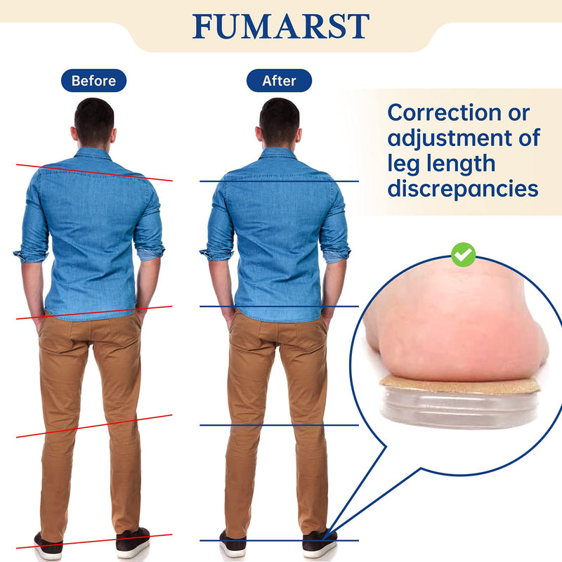 [Australia] - (4 Layers) Height Increase Insoles,Adjustable Orthopedic Heel Lift Inserts,Heel Cushions for Leg Length Discrepancies,Heel Pain,Heel Spurs and Achilles tendonitis for Men and Women.(1Pairs) 4Layer Women4.5-9.5/Men 6-8.5 4layers 