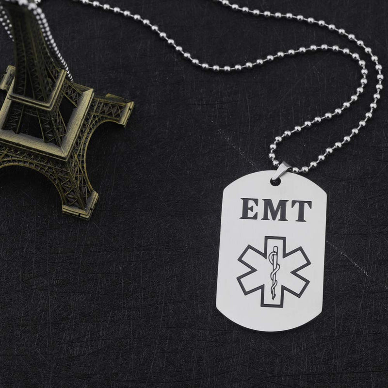 [Australia] - BNQL EMT Prayer Necklace Keychain Paramedic or EMT Steel Jewelry Gift 