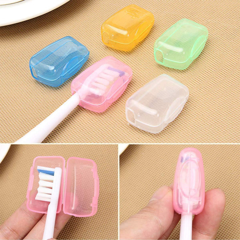 [Australia] - ZHjuju Toothbrush Covers, 10PcsToothbrush Head Protector Cap，Travel Portable Toothbrush Head Covers Toothbrush Protective Case cap for Home Outdoor Camping Hiking 