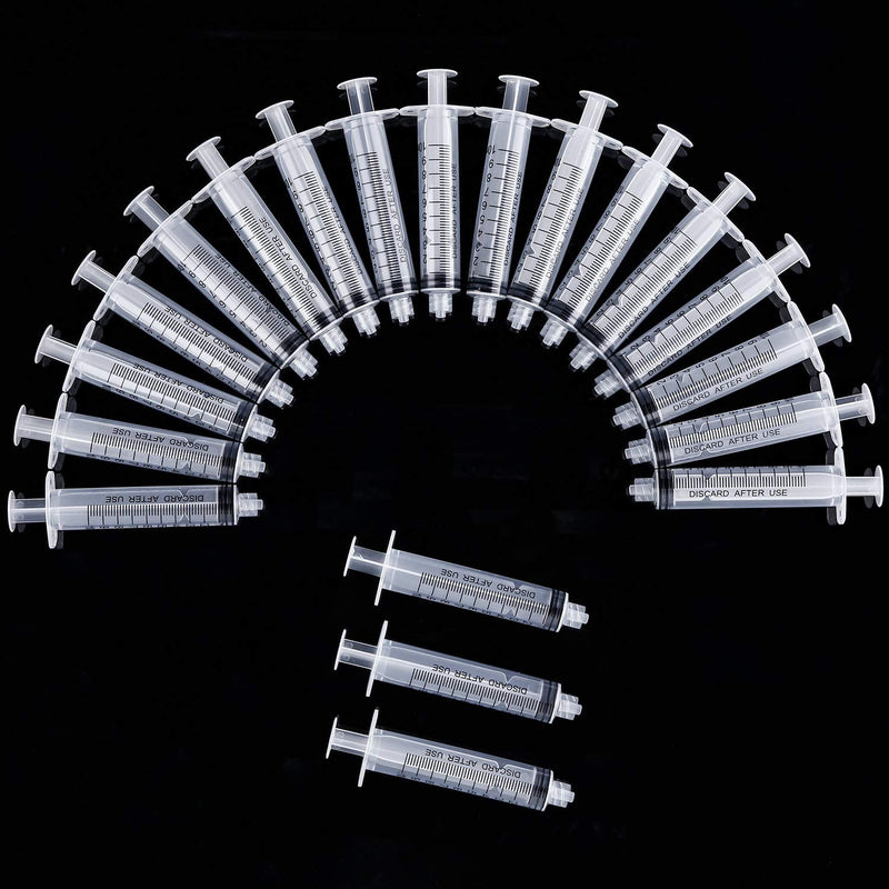 [Australia] - 20 Pack Syringe Luer Lock, Syringe Without Needle, Plastic Curved Syringes for Epoxy Resin, Craft, Scientific Labs, Feeding Pets Animals, Oil or Glue Applicator (10 ML) 