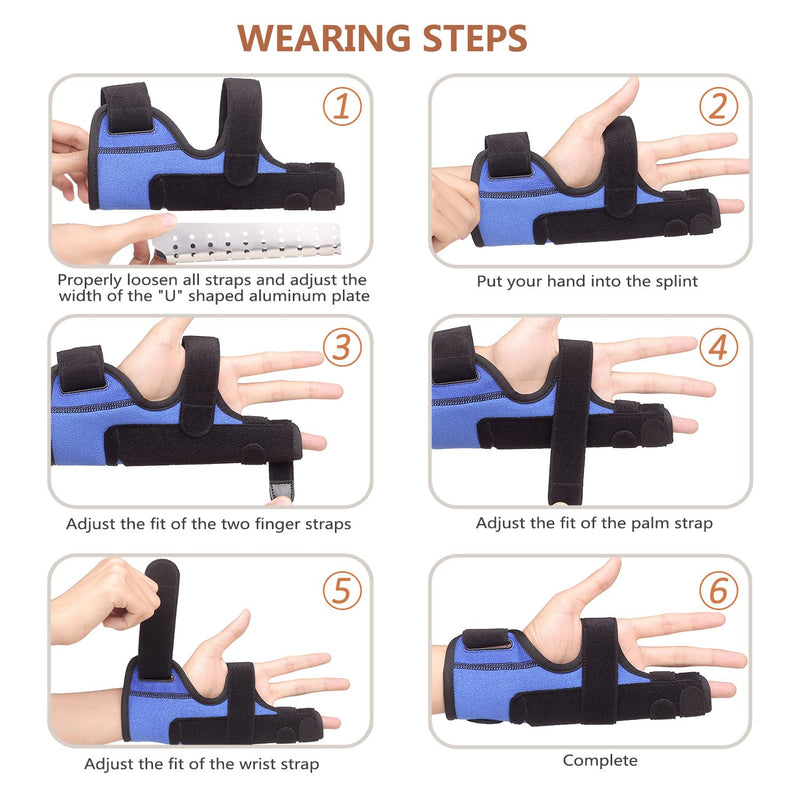 [Australia] - Scurnhau Pinky Finger Splint, Boxer Fracture Splint, Metacarpal Broken Splint, 4th and 5th Finger Support brace for Straightening, Dislocated, Arthritis and Mallet Finger, Fits Left or Right Hand S/M 