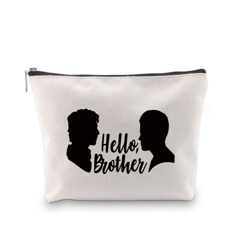 [Australia] - JXGZSO Vampire Fans Present Hello Brother Makeup Bag Cosmetic Bag Gift For Women (Hello Brother White) Hello Brother White 