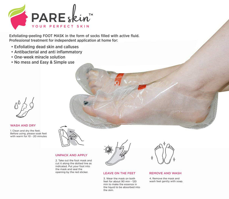 [Australia] - [ 2 Pack ] Foot Peel Mask - Cracked Heels Repair for Dry Callus Dead Skin - Exfoliating Peel Remover for Baby Soft Feet 