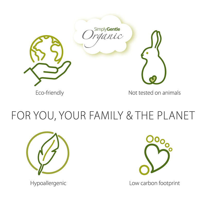 [Australia] - Simply Gentle Organic Cotton Pads ‚Äì Dual Sided - Sealed Edges - Low Lint - 100% Organic Cotton Wool ‚Äì 100 Pads Per Pack (Pack of 6) 