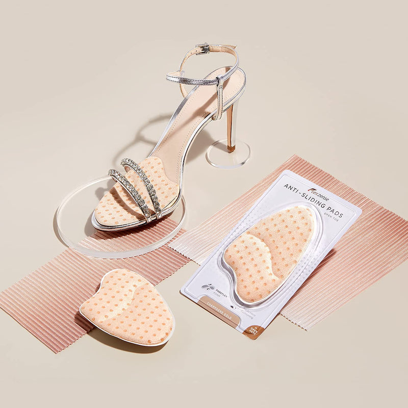 [Australia] - FLEXZENSE Anti-Sliding Pads Open Toe | Maximum Cushioning and Reduce Foot Slip | 1 Pair (Champagne Gold) 