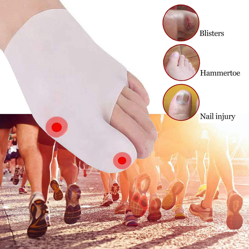 [Australia] - Reppkyh Gel Bunion Protector Shield- 6 Pack Silicone Bunion Sleeve, Bunion Cushions Bunion Guard for Big Toe, Relieve Foot Pain from Friction, Rubbing and Pressure White Big Toe 