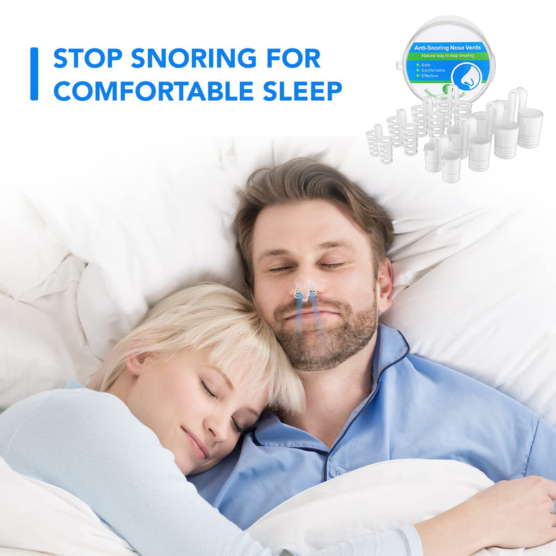 [Australia] - Anti snoring Device, Snore Stopper Nasal Dilators, Comfortable Nasal Dilators to Relieve Snore, 8 PCS Reusable Stop Snoring Silicone Vents 