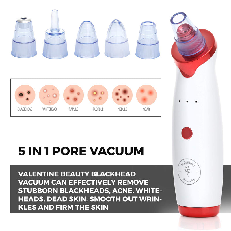 [Australia] - Valentine Beauty Pore Vacuum Blackhead Remover│Facial Acne Cleaner │Whitehead Extractor Removal Kit │ New Upgraded Version 2020 │Beauty Electric Removal Tool 