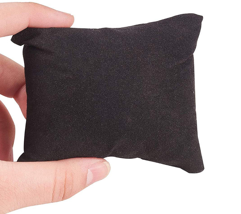 [Australia] - XIZHI Velvet Small Bracelet/Watch Pillow Jewelry Displays,20-pPeces Black 