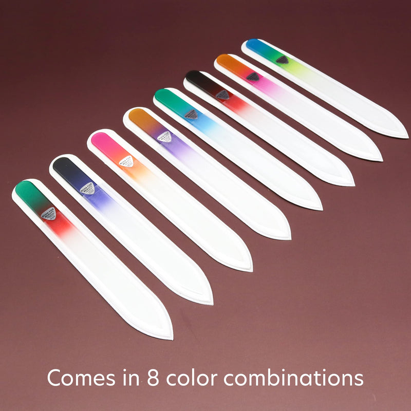 [Australia] - Glass Nail Files, Glass Fingernail Files for Gentle Manicure Nail Care, Expertly Shape Nails & Enjoy a Smooth Finish - Bona Fide Beauty 8-Piece Premium Czech Glass Nail Files 8 Count (Pack of 1) 