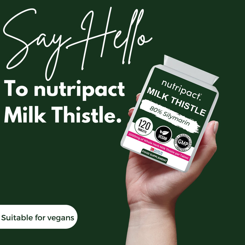 [Australia] - Milk Thistle Tablets 4000mg per Serving – 80% Silymarin - Milk Thistle Herbal Food Supplements - Vegan, GMO Free, Gluten Free - Made in The UK (120 Tablets) 