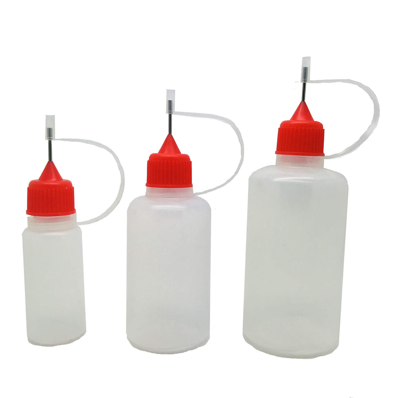 [Australia] - AKORD 5pcs x Empty Plastic Squeezable Liquid Dropper Filling Bottles E-Juice Needle Tip LDPE (30ml), White 