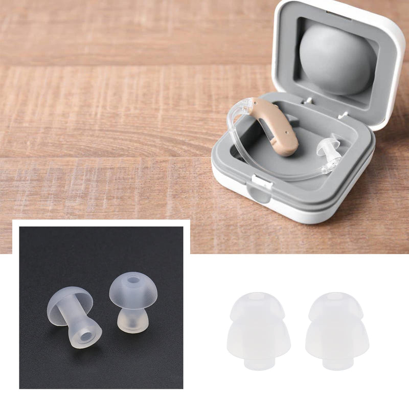 [Australia] - Set of 30 Hearing Aid Silicone Domes Set Dome Earbuds & Double Layer Dome Earbuds & Ear Plug Tubes & Cleaning Brush Tool for in-Ear Hearing Aids 