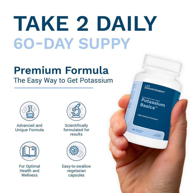 [Australia] - Life Enhancement Potassium Basics Supplement, 1020 mg,120 Servings, 240 caps 