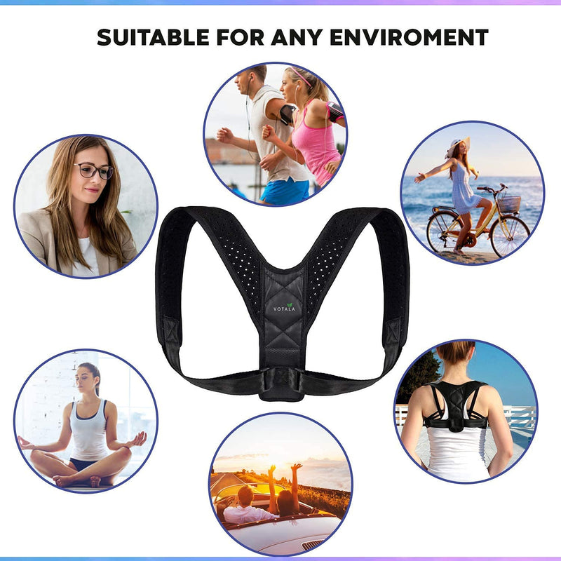 [Australia] - Posture Corrector for Women and Men, Adjustable Back Straightener and Providing Pain Relief from Neck, Back & Shoulder, Breathable Back Support straightener - Regular 