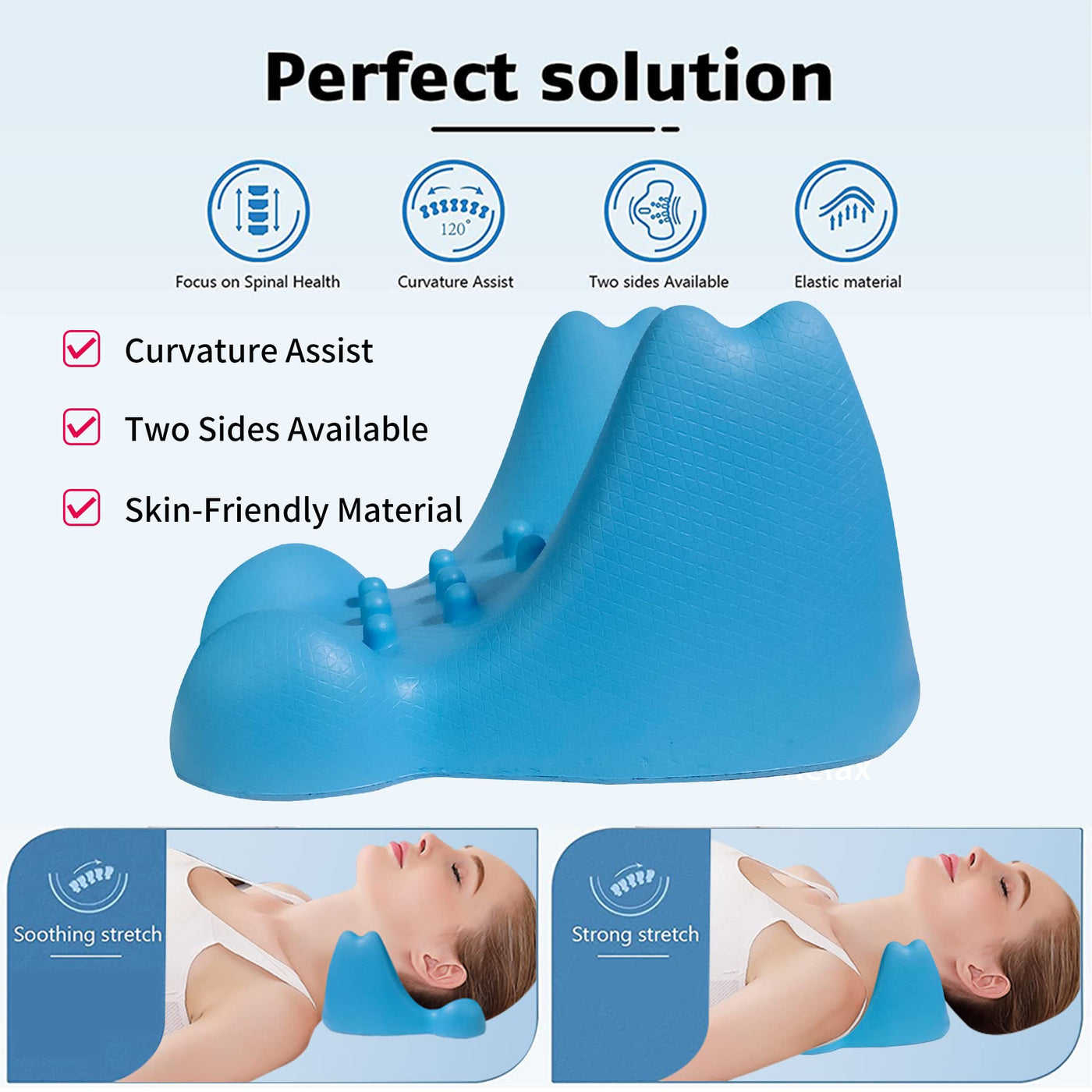 Relief Neck Shoulder Muscle Relaxer Pain Cervical Spine Alignment Pillow  Massage
