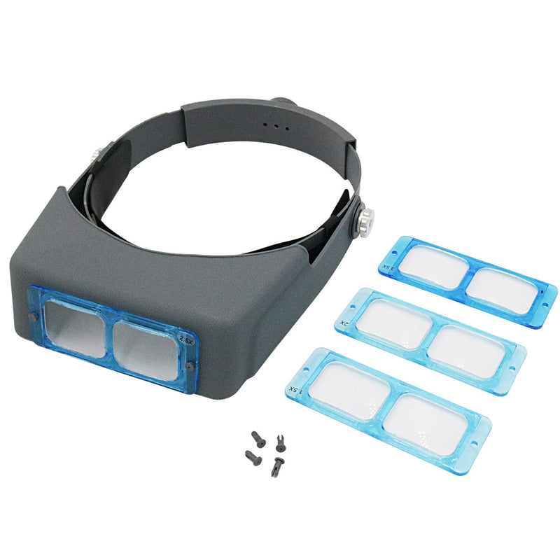 [Australia] - PHYHOO Headband Magnifier Binocular Magnifying Glass Jewelry Magnifiers Head-mounted Double Lens Reading Jewelers Tools Head Wearing 4 Magnifications 