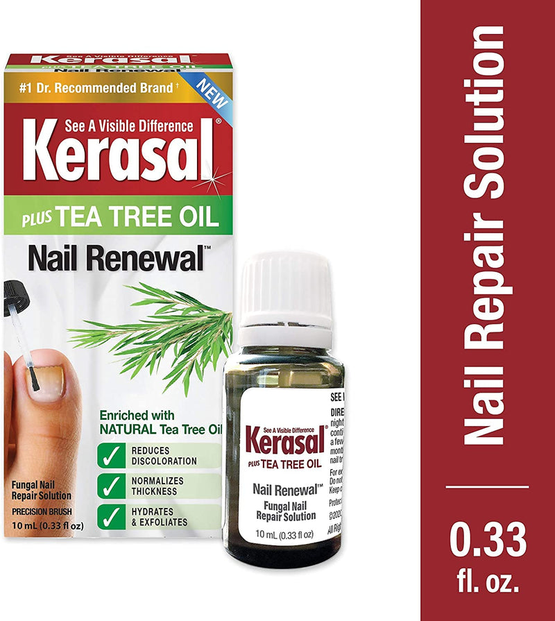 [Australia] - Kerasal Renewal Nail Repair Solution with Tea Tree Oil for Discolored and Damaged Nails, 0.33 Oz 