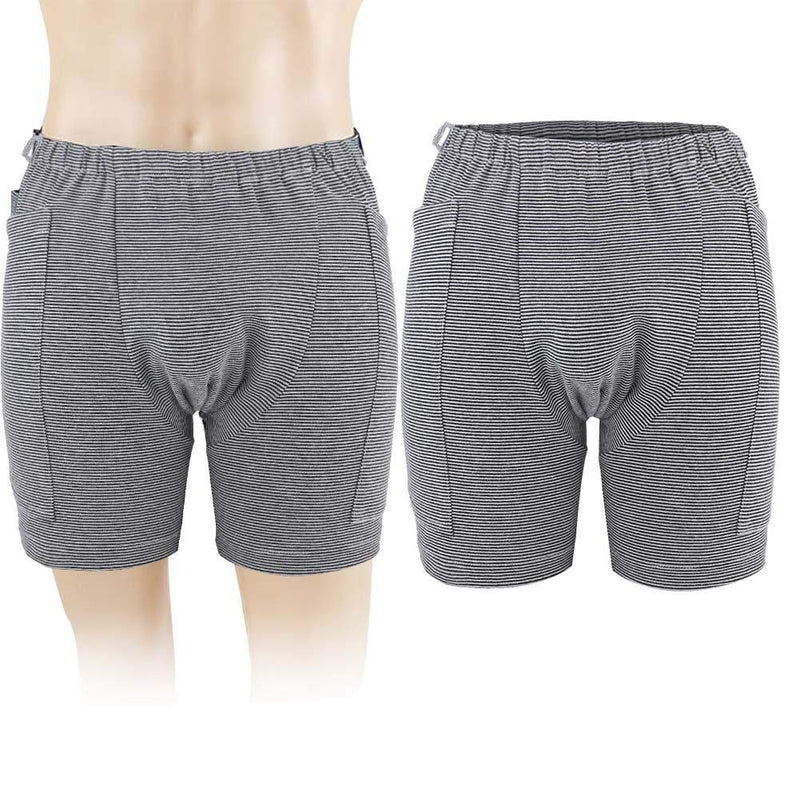 [Australia] - Double Pocket Design Men Women Incontinence Underwear Bladder Patient Urine Bag Pants (L-Men's stoma fistula) L Men's Stoma Fistula 