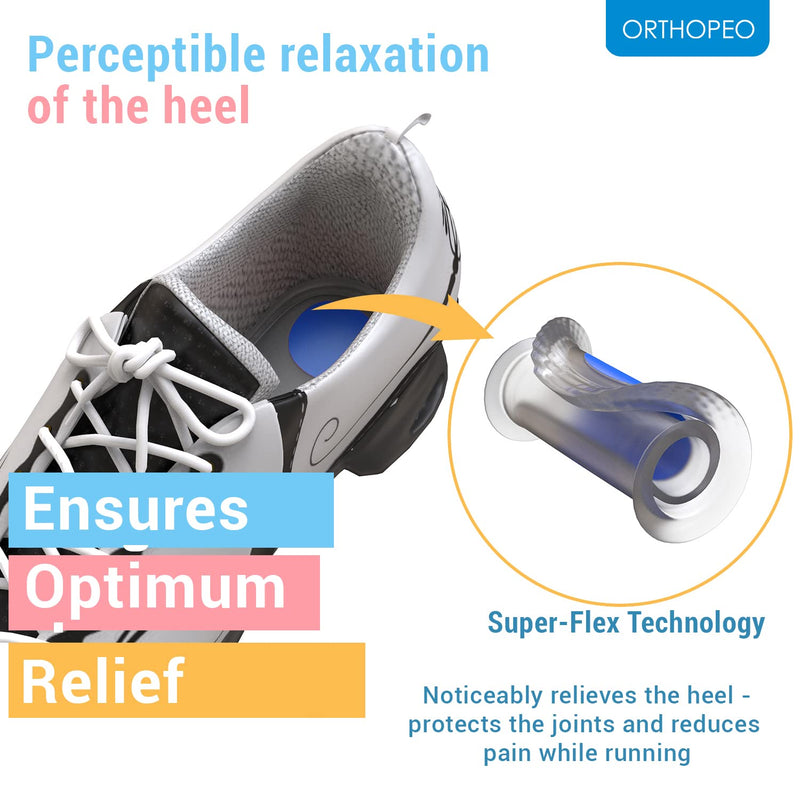 [Australia] - ORTHOPEO© Premium Heel Plantar Fasciitis Pads Inserts - Silicone Gel Support Men for Feet Spurs 2 Pair - Reusable Insole Cups 