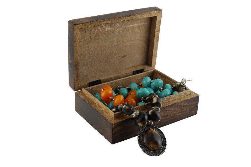 [Australia] - MGT Antique Handmade Wooden Jewelry Box - Trinket Chest Decorative Storage Organizer Gift Item Jewelry Box. 