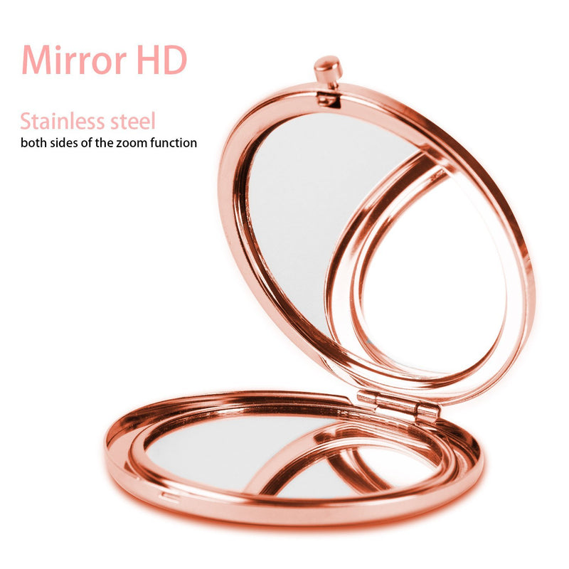 [Australia] - Makeup Mirror, [New Version] Portable Compact Mirror Double Sides with 2x &1x Magnification Round Pocket Makeup Travel Mirror for Cosmetic Beauty - Cute Cat 