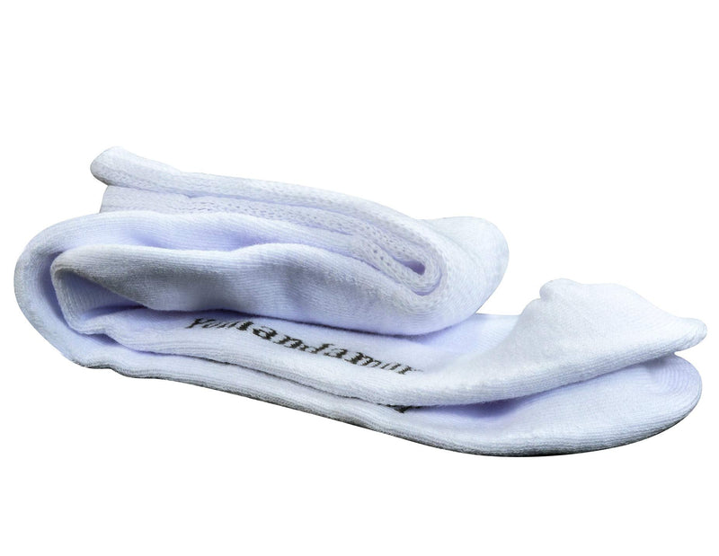 [Australia] - Yomandamor Mens 4 Pairs Cotton Seamless Diabetic Crew Socks with Arch Support 10-13 4 Pairs White 