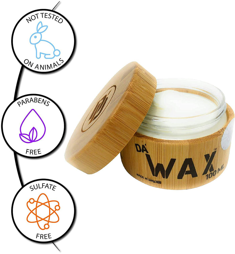 [Australia] - Da'Dude Da'Wax, Hair Wax for Men, Strong-Hold Mens Hair Wax in Bamboo Tub & Gift Bag 