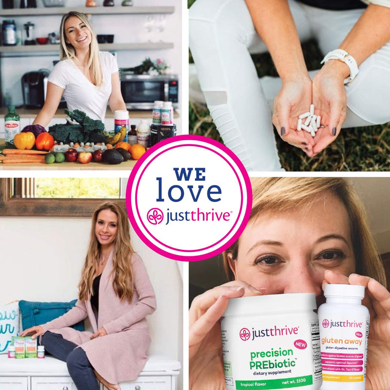 [Australia] - Just Thrive: Gluten Away - Vegan Digestive Support for Trace Gluten in Food - 60 Capsules - Unique Digestive Enzyme and Probiotic Blend - Supports Intestinal Barrier Function - Paleo and Keto 