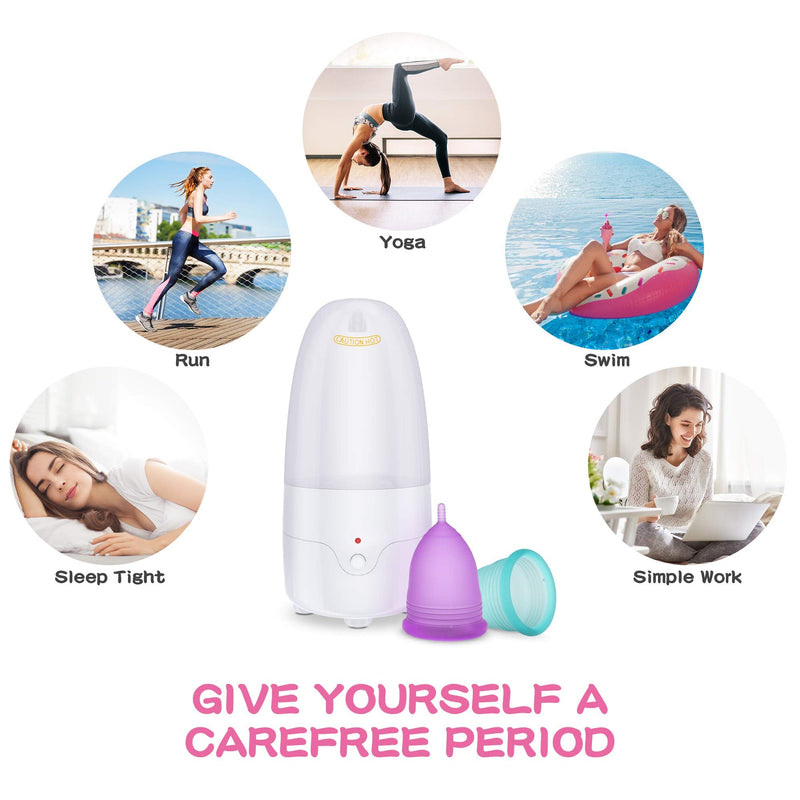 [Australia] - Menstrual Cup Kit, YTYOMUR Menstrual Cup Set with Two Reusble Period Cups, Compact Design - Easy to Hide to Avoid Embarrassment, Travel Friendly 