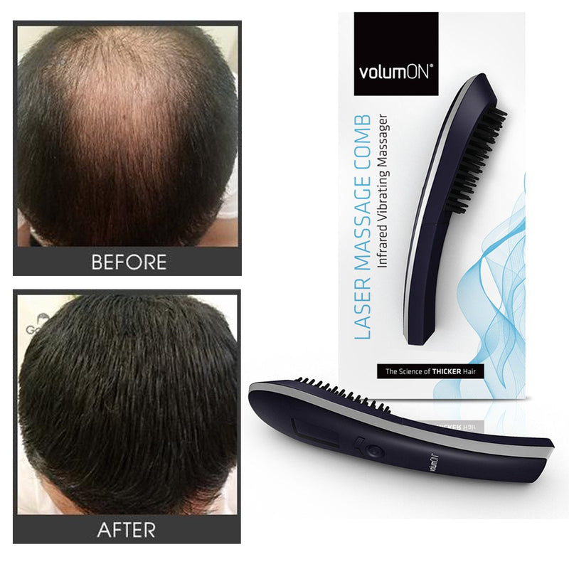 [Australia] - Volumon Electric Laser Massage Comb For Hair Growth Regrowth Hair Thickening & Strengthening With Massager & Infrared & Digital LCD Screen- Daily Home Use 