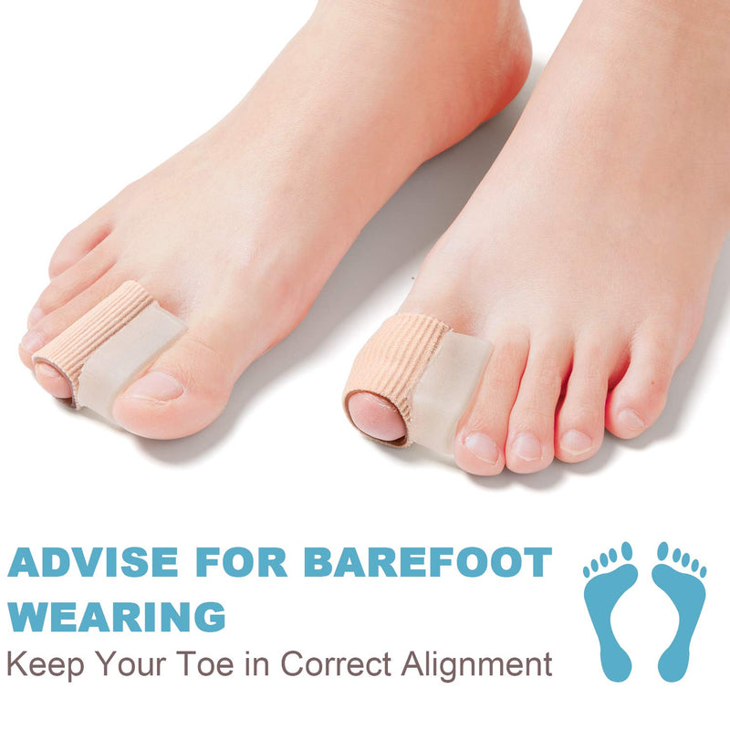 [Australia] - Povihome 6 Pack Gel Toe Spacer Separators(0.6'' Thick), Bunion Corrector for Overlapping Toe (1st/2nd Toe), Silicone Toe Spacers with Soft Gel Lining for Hallux & Bunion Pain Relief 6 Pack Big Toe Separators 