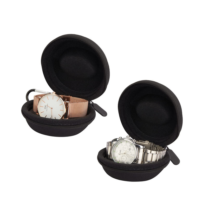 [Australia] - Portable Travel Watch Case, Shock-Resistant Wristwatches Smart Watches Storage Holder Box 