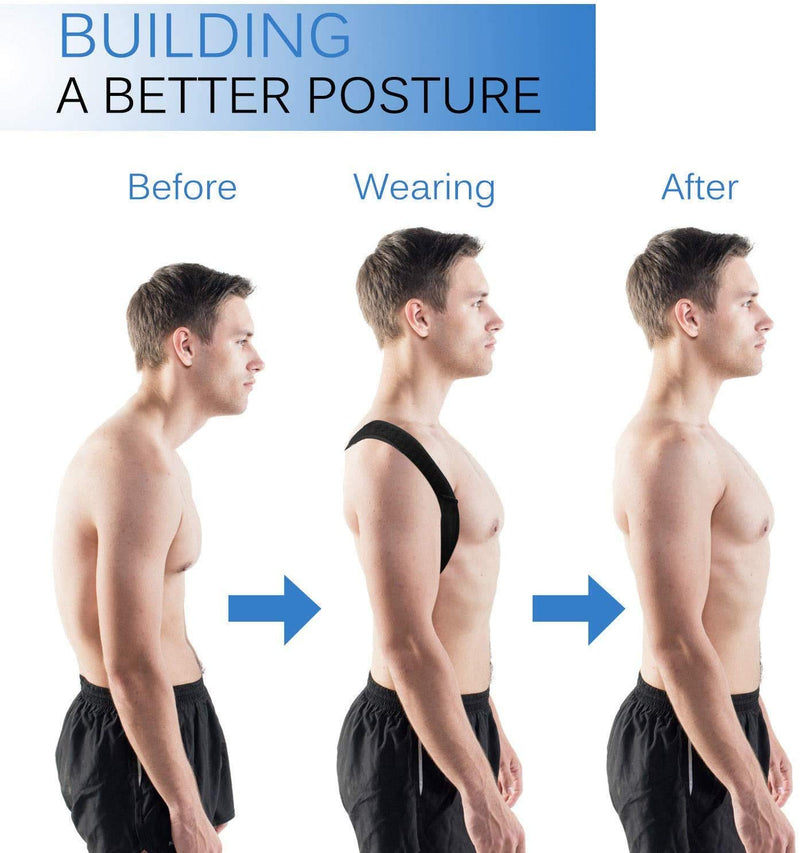 [Australia] - Posture Corrector Straightener Upper Shoulder Back Support Brace Belts,Slouch Corrector Adjustable Shoulder Posture Pain Relief for Women & Men 