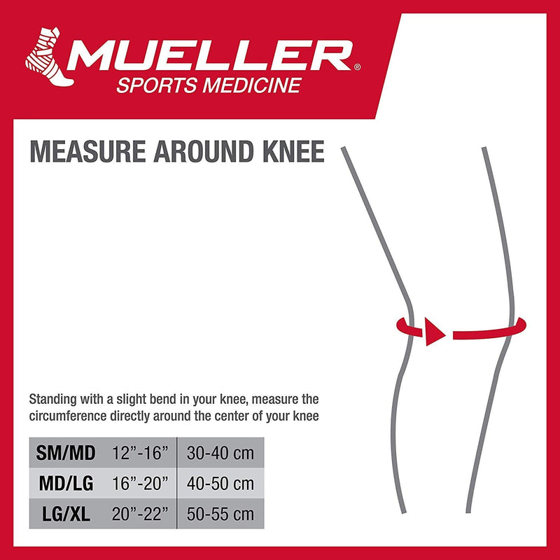 [Australia] - Mueller Sports Medicine FIR 4-Way Knee Support Sleeve, For Men and Women, Gray/Blue, S/M Small/Medium (Pack of 1) 