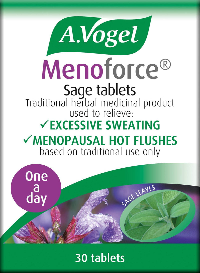 [Australia] - A.Vogel Menoforce Sage Tablets | Menopause Supplements for Women | for Menopause Hot Flushes and Night Sweats | One-a-Day | 30 Tablets 30 Count (Pack of 1) 