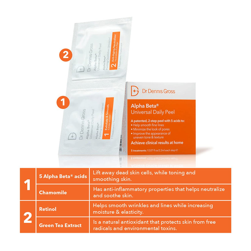 [Australia] - Dr. Dennis Gross Alpha Beta Peel Universal Formula 5 x 2.2 ml 