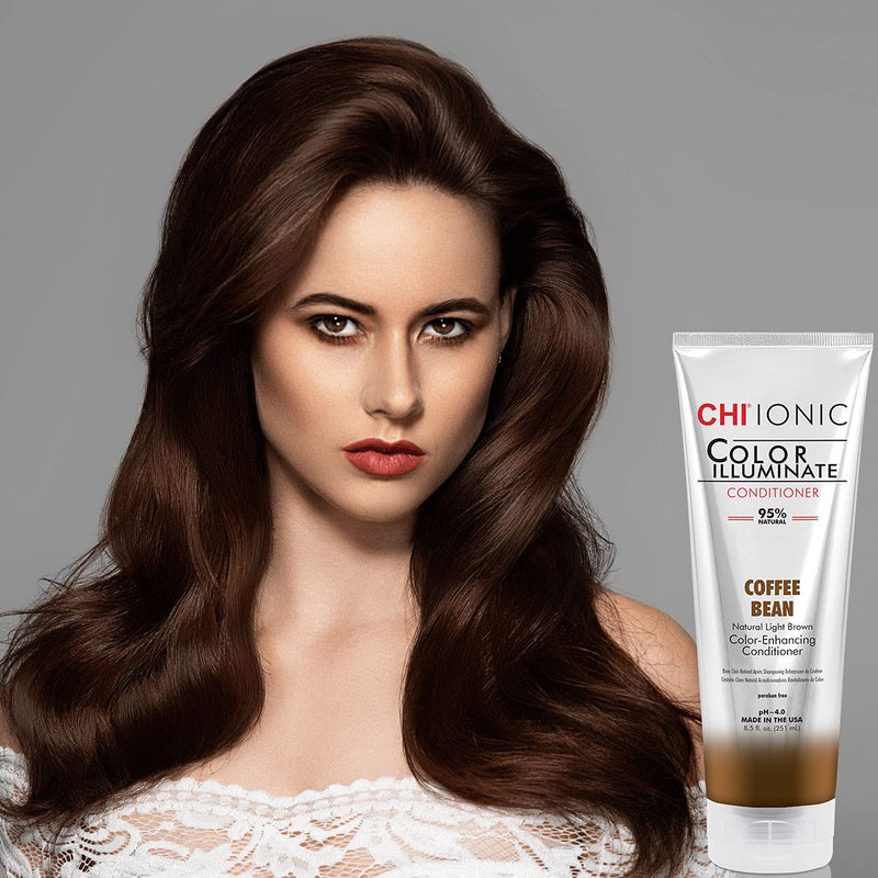 [Australia] - CHI Ionic Color Illuminate Conditioner, Coffee Bean, Color Enhancing Conditioner, 251 ml 