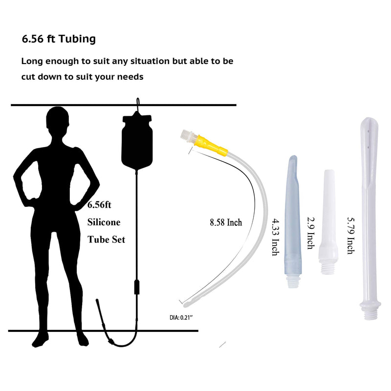 [Australia] - Topquafocus Large Enema Bucket Kit Anti-backflow Enema Kit for Men Women Colon Cleansing Detox Enemas 11oz Capacity 5 Tips Enema Kit…… 
