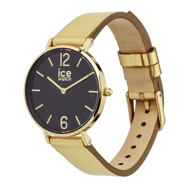 [Australia] - Ice-Watch - CITY sparkling - Metal Gold - Women's wristwatch with leather strap - 015084 (Extra small) 