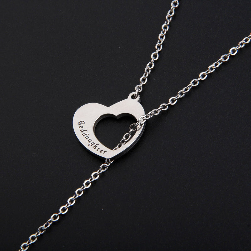 [Australia] - CHOROY Goddaughter Gift The Love Between a Godmother and Goddaughter is Forever Necklace First Communion Gift Goddaughter Y-necklace 