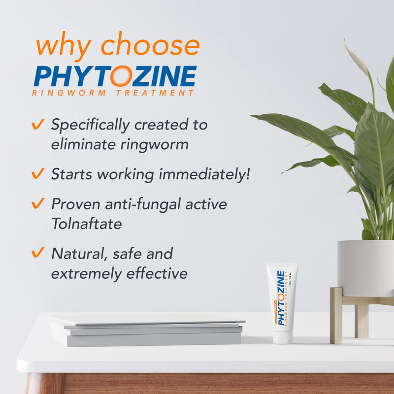 [Australia] - PHYTOZINE Ringworm Cream - Treats Stubborn Ringworm Infections, Fights Ringworm On Skin, Anti-Fungal Tolnaftate, Powerful Topical Treatment (1 Ounce) 1 Ounce (Pack of 1) 