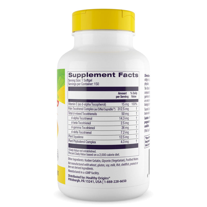 [Australia] - Healthy Origins Tocomin SupraBio Tocotrienols 50 mg Softgels, Multicolor, 150 Count 150 Count (Pack of 1) 