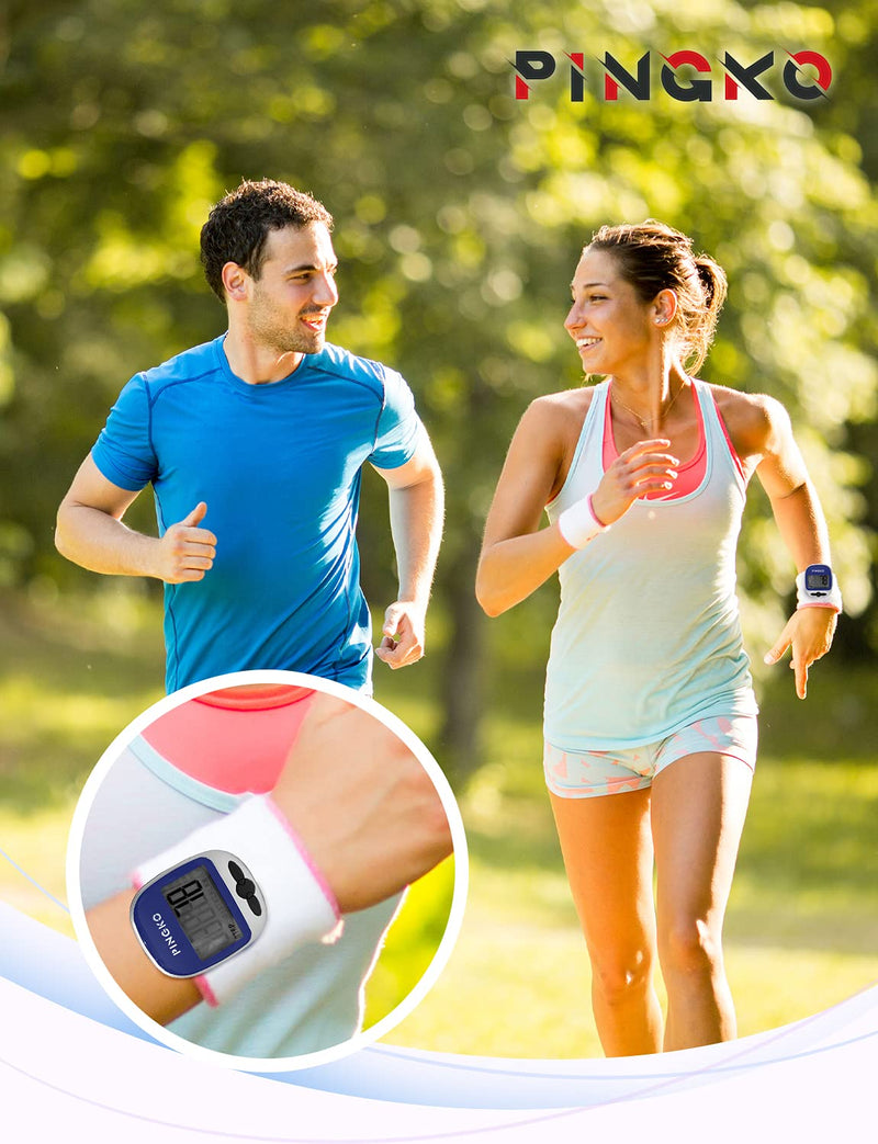 [Australia] - PINGKO Pedometer Portable LCD Step Counter with Calories Burned and Step Counting for Jogging Hiking Running Walking - Blue 