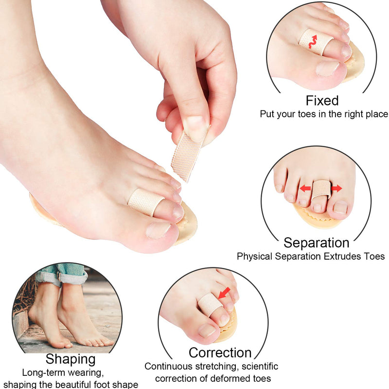 [Australia] - 4 Pieces Hammer Toe Hammer Toe Support Toe Splint for Toes, Hammer Toes, Claw Toes 