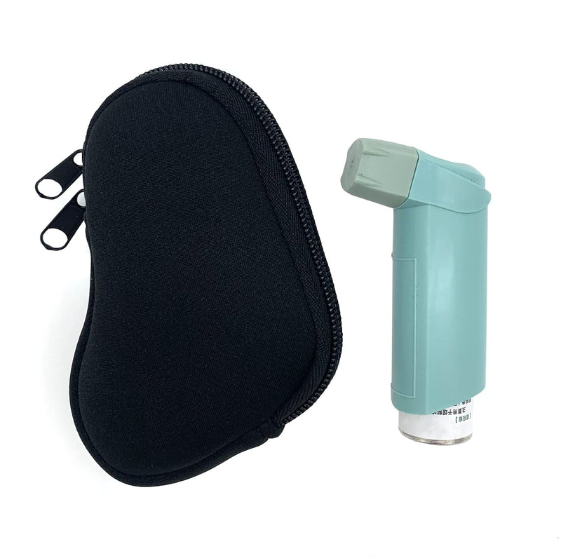 [Australia] - Asthma Inhaler Holder Neoprene Protective Portable Carrying Bag Travel Inhaler Mini Case Sleeve for L-Shaped Inhaler, Inhaler Not Included 