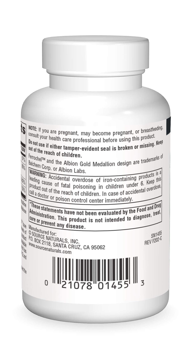 [Australia] - Advanced Ferrochel Source Naturals, Inc. 90 Tabs 